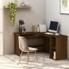 Corner Desk Brown Oak 120x140x75 cm Engineered Wood Colour brown oak 