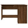 L-shaped Brown Oak Corner Desk | 120x140 cm, Engineered Wood