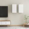 Stylish White TV Cabinets Set - 2 pcs, 30.5x30x60 cm