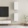 Stylish White TV Cabinets Set - 2 pcs, 30.5x30x60 cm