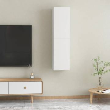 Stylish White TV Cabinets Set - 2 pcs, 30.5x30x60 cm