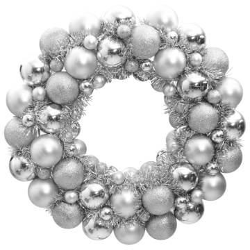 Christmas Wreath Silver 45 cm - Festive Home Decor