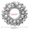 Christmas Wreath Silver 45 cm - Festive Home Decor