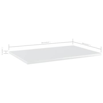 Bookshelf Boards - High Gloss White 4 pcs | HipoMarket