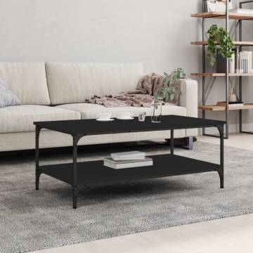 Elegant Black Coffee Table - 100x55x40 cm | Hipomarket