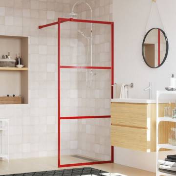 Modern Walk-in Shower Wall with Clear ESG Glass - 80x195 cm