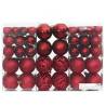 100 Pcs Wine Red Christmas Baubles - Shatterproof Decor