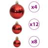 100 Pcs Wine Red Christmas Baubles - Shatterproof Decor