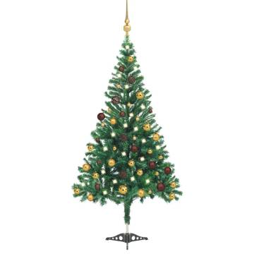 180cm Pre-lit Christmas Tree with Ball Set - HipoMarket