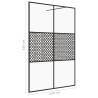 Walk-in Shower Wall 140x195 cm Black - Modern Glass Design