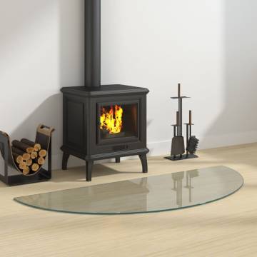 Fireplace Glass Plate Half Round 1200x500 mm | Hipomarket