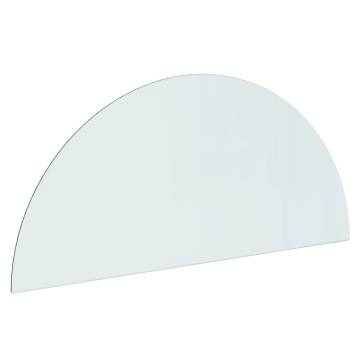 Fireplace Glass Plate Half Round 1200x500 mm | Hipomarket