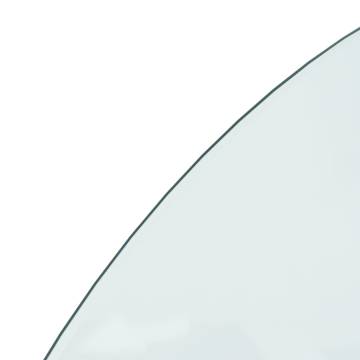 Fireplace Glass Plate Half Round 1200x500 mm | Hipomarket