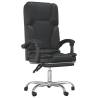 Massage Reclining Office Chair - Black Faux Leather Comfort