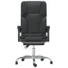 Massage Reclining Office Chair - Black Faux Leather Comfort