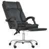 Massage Reclining Office Chair - Black Faux Leather Comfort