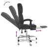 Massage Reclining Office Chair - Black Faux Leather Comfort