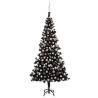 Black Pre-lit Christmas Tree with Ball Set - 210 cm | Hipo Market