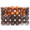 100 Brown Christmas Baubles - Shatterproof & Stylish Decor