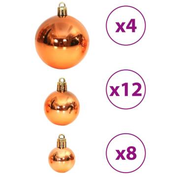 100 Brown Christmas Baubles - Shatterproof & Stylish Decor