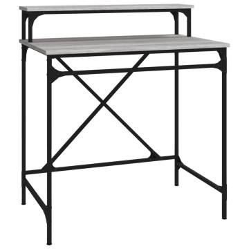 Desk Grey Sonoma 80x50x90 cm | Engineered Wood & Iron