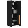 Highboard Black 69.5x34x180 cm - Stylish Engineered Wood Cabinet