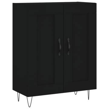 Highboard Black 69.5x34x180 cm - Stylish Engineered Wood Cabinet