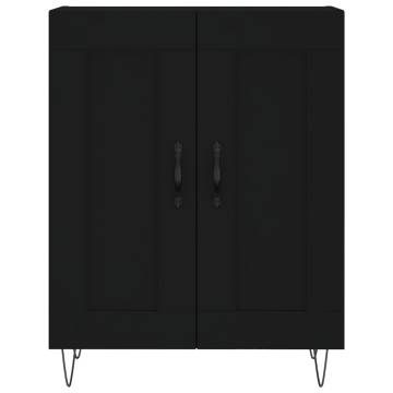 Highboard Black 69.5x34x180 cm - Stylish Engineered Wood Cabinet