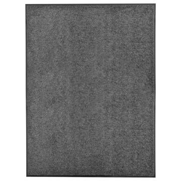 Washable Anthracite Doormat 90x120 cm - Durable & Non-Slip