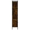 Stylish Smoked Oak Bookcase with Doors - 76.5x30x154.5 cm