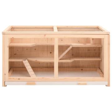 Hamster Cage 104x52x54 cm - Solid Wood Fir for Small Pets