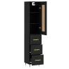 Stylish Highboard Black 34.5x34x180 cm | Hipomarket UK