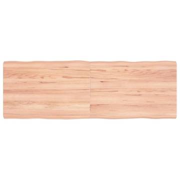 Light Brown Solid Wood Table Top 120x40cm - Live Edge Design