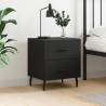 Bedside Cabinet Black 40x35x47.5 cm Engineered Wood Colour black Quantity in Package 1 