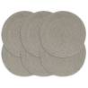 Placemats 6 pcs Plain Grey 38 cm Round Cotton Colour grey Quantity in Package 6 Material cotton 