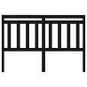 Black Solid Pine Bed Headboard - Stylish Design (166x4x100 cm)