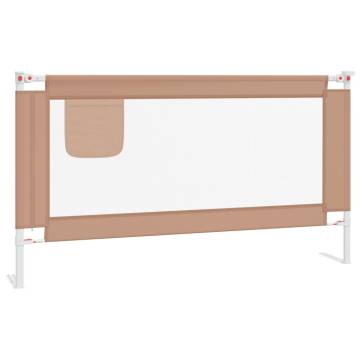 Toddler Safety Bed Rail Taupe - 150x25 cm Fabric