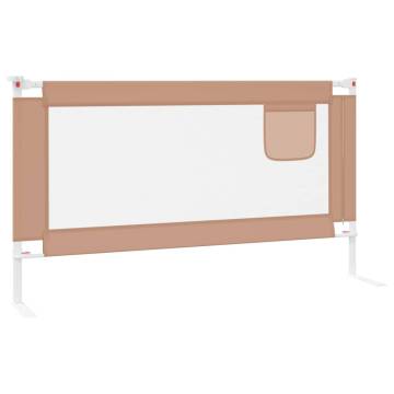 Toddler Safety Bed Rail Taupe - 150x25 cm Fabric