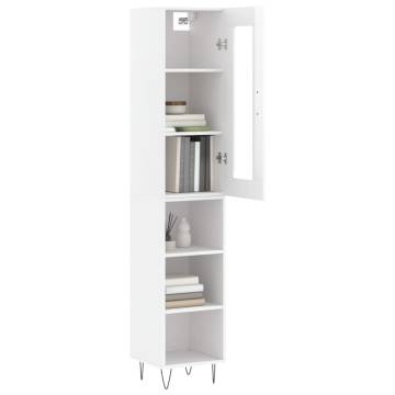 High Gloss White Highboard - Stylish Storage Solution