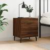 Stylish Brown Oak Bedside Cabinet - Durable & Spacious