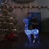 Acrylic Reindeer Christmas Decoration 140 LEDs 120cm Blue Colour blue Size 70 x 41 x 120 cm Quantity in Package 1 Number of LEDs 