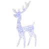 Acrylic Reindeer Christmas Decoration - 140 LEDs, 120cm Blue