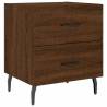 Stylish Brown Oak Bedside Cabinet - Durable & Spacious