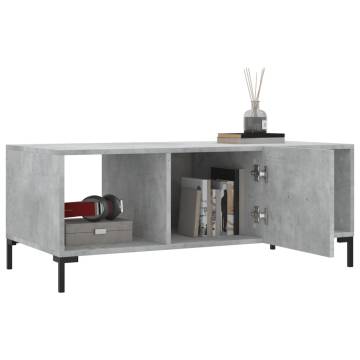 Stylish Concrete Grey Coffee Table - 102x50x40 cm