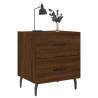 Stylish Brown Oak Bedside Cabinet - Durable & Spacious