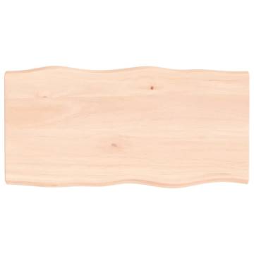 Solid Wood Live Edge Table Top 100x50x(2-4) cm | HipoMarket