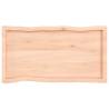 Solid Wood Live Edge Table Top 100x50x(2-4) cm | HipoMarket