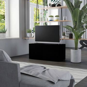 TV Cabinet Black 80x34x36 cm | Engineered Wood | Hipomarket