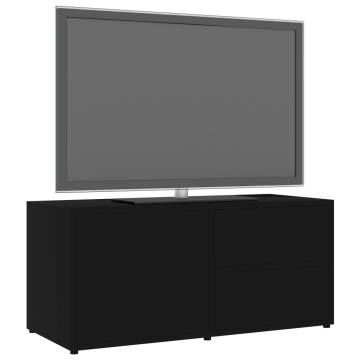 TV Cabinet Black 80x34x36 cm | Engineered Wood | Hipomarket