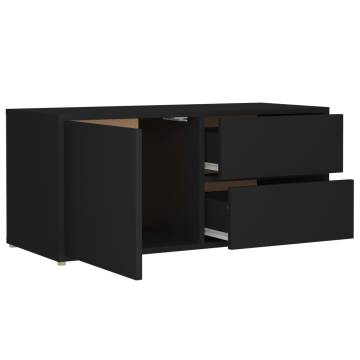 TV Cabinet Black 80x34x36 cm | Engineered Wood | Hipomarket